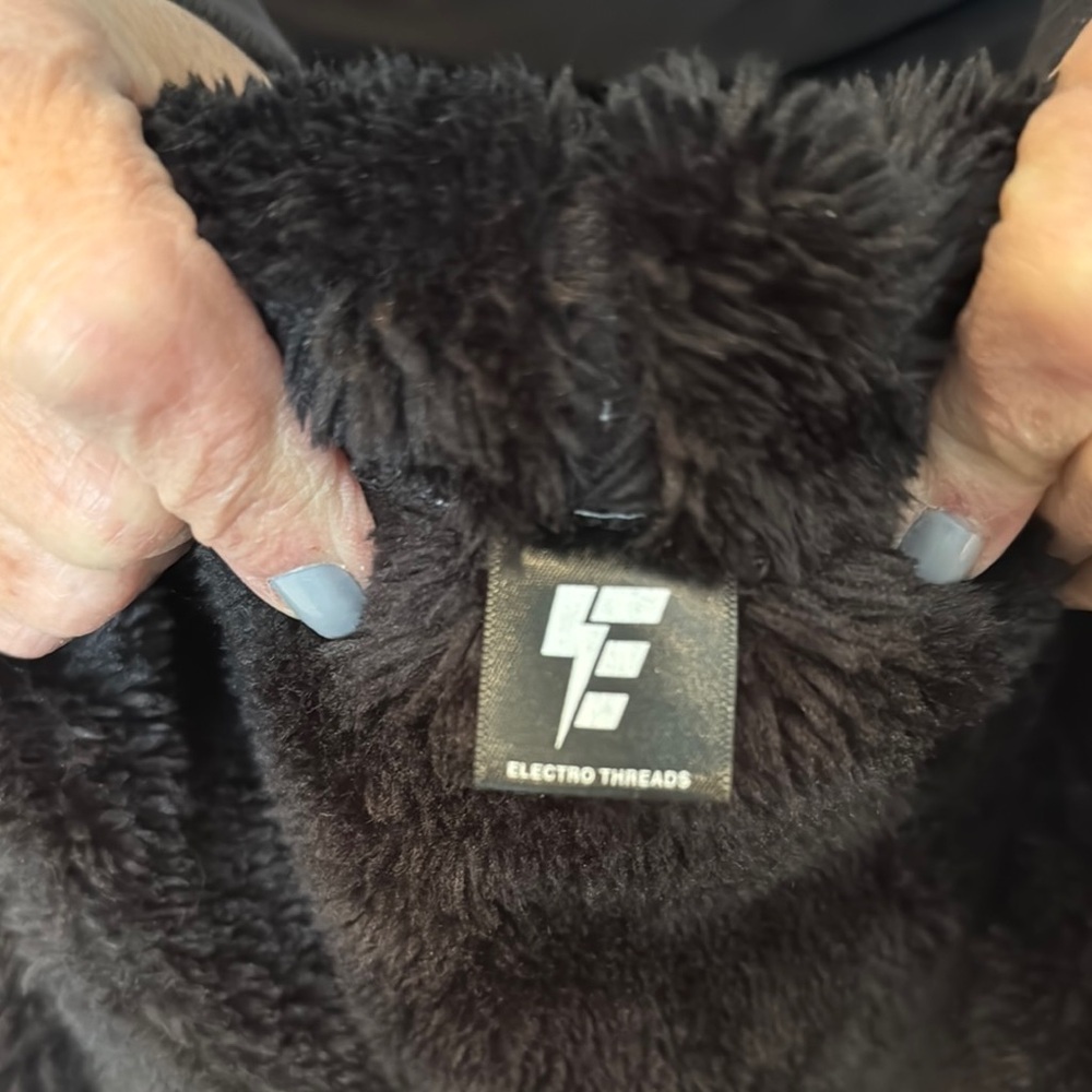 Electro Threads Black Fuzzy Jacket